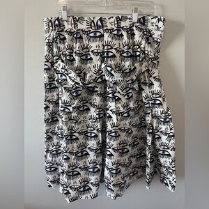 👁️ Teeberry & Weave “All-Seeing Eye” Print Cotton Skirt l Size XL l Poshmark